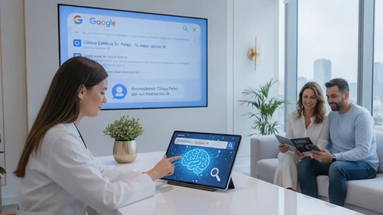 Conseguir clientes para tu clínica estética: guía de palabras clave IA para aparecer en Google y ChatGPT